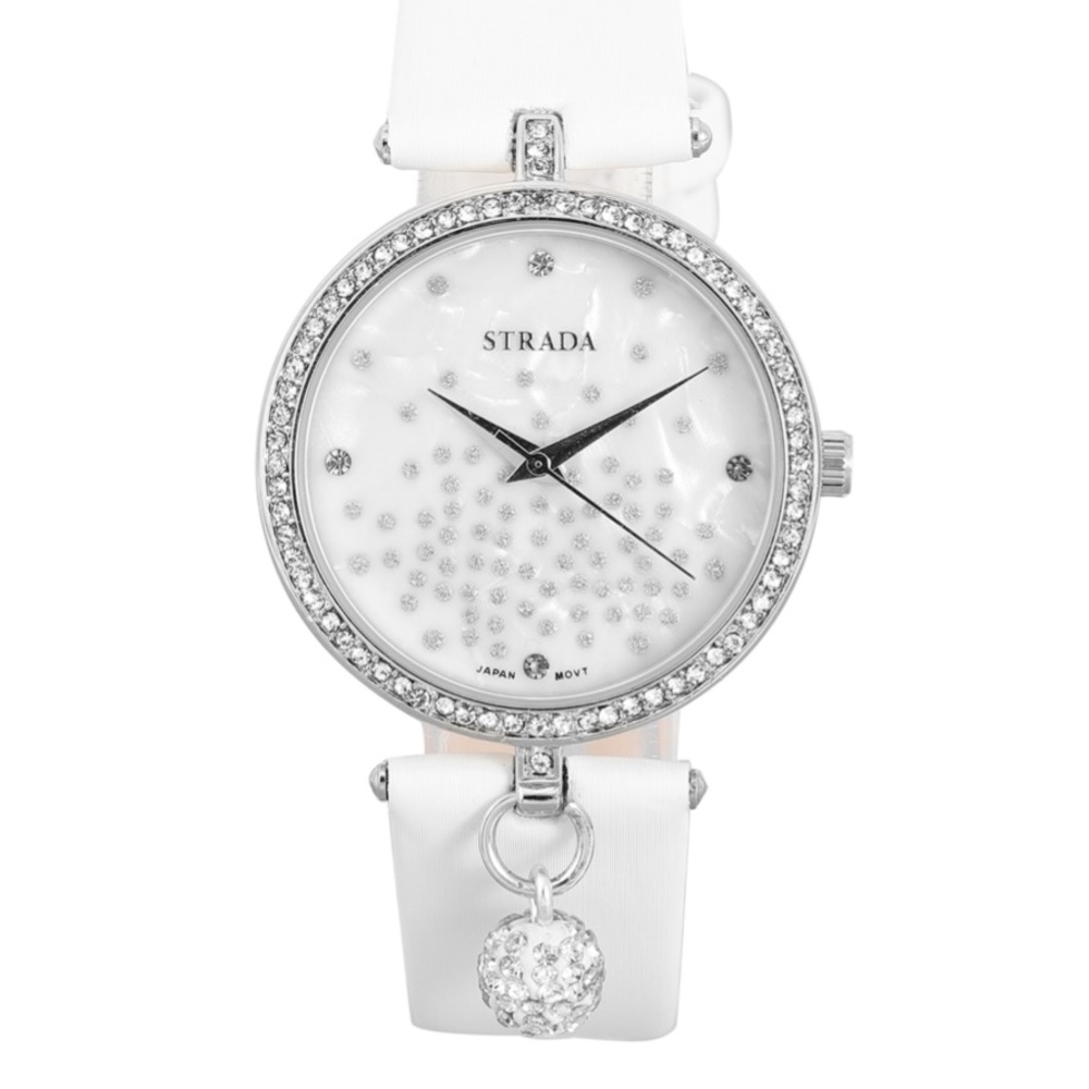 Watch with White Dial in Silvertone